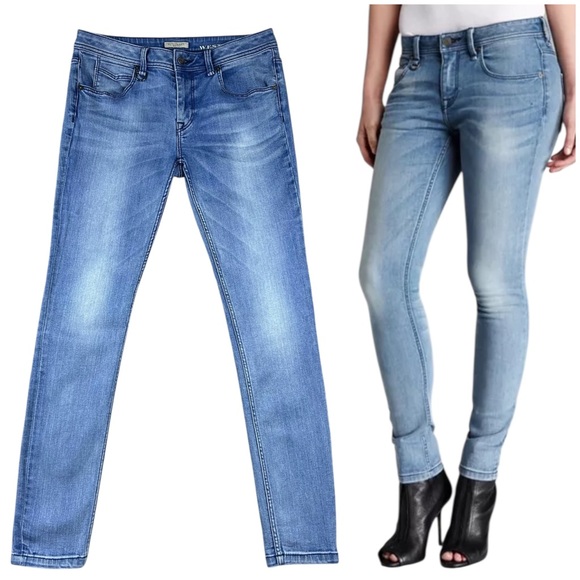 Burberry Westbourne Skinny Straight Leg Jeans Sz 30 Mid Rise Stretch Bratcore - Picture 1 of 16